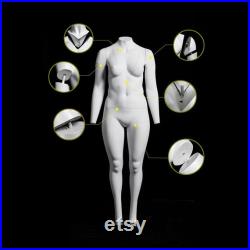USAKHV Female Women Ghost Invisible Mannequin Full Body Fiberglass Model Display Professional Photo Wheeled Stand SIZE X-Large (GH14)