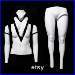 USAKHV Female Women Ghost Invisible Mannequin Full Body Fiberglass Model Display Professional Photo Wheeled Stand SIZE X-Large (GH14)