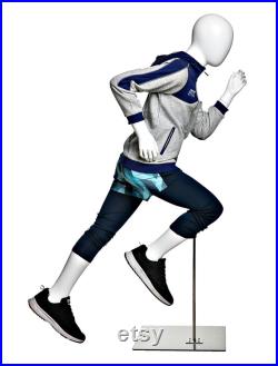 USAKHV Male Female Kids Child Body Half Full Running Athletic Sport Fiberglass Mannequin Model Stand Store Torso Display