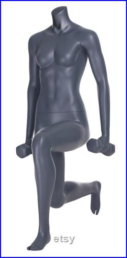 USAKHV Male Female Kids Child Body Half Full Running Athletic Sport Fiberglass Mannequin Model Stand Store Torso Display
