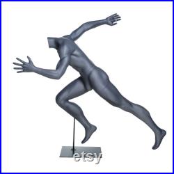 USAKHV Male Female Kids Child Body Half Full Running Athletic Sport Fiberglass Mannequin Model Stand Store Torso Display