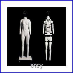 Ultimate Invisible Ghost Adult Female Matte White Fiberglass Photography Mannequin with Magnetic Fittings GHT-F