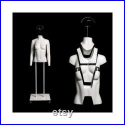 Ultimate Invisible Ghost Adult Female Matte White Fiberglass Photography Mannequin with Magnetic Fittings GHT-F