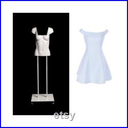 Ultimate Invisible Ghost Adult Female Matte White Fiberglass Photography Mannequin with Magnetic Fittings GHT-F