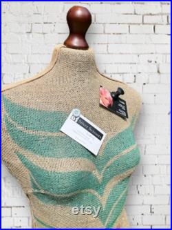 Upcycled Coffee Bean Bag Tailors Mannequin Dummy Size. Size 6 For Tailoring or Display Prop