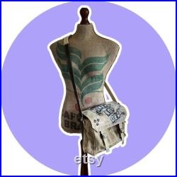 Upcycled Coffee Bean Bag Tailors Mannequin Dummy Size. Size 6 For Tailoring or Display Prop