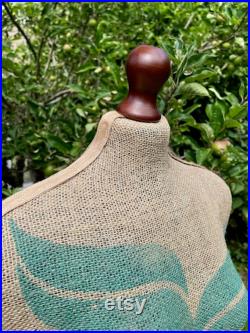 Upcycled Coffee Bean Bag Tailors Mannequin Dummy Size. Size 6 For Tailoring or Display Prop