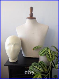 Upper body mannequin with removable oak insert and head