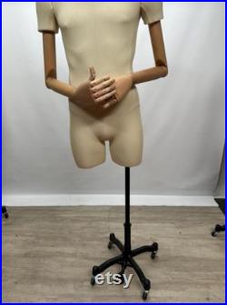 Used Male Mannequin Dress Form with Bendable Arms