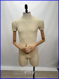 Used Male Mannequin Dress Form with Bendable Arms