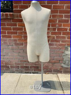 Used Male Mannequin Dress Form with Partial Leg
