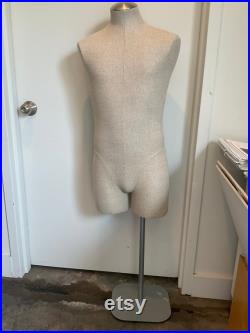 Used Male Mannequin Dress Form with Partial Leg