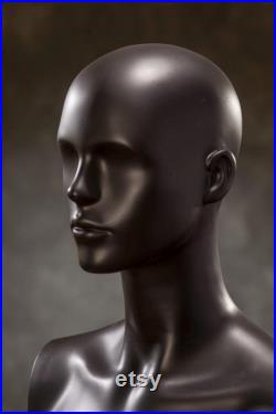 VINTAGE half body female MANNEQUIN Real Size dummy, black female mannequin, human body decoration