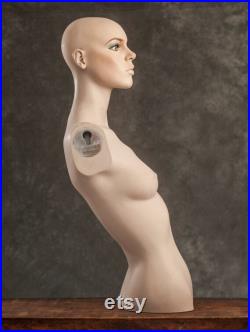 VINTAGE half body female MANNEQUIN from 1980s, Lady Dummy Torso