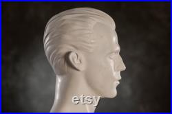 VINTAGE half body male MANNEQUIN Real Size Man dummy from 1980s, White male mannequin, human body decoration