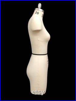 Valerie, FCE Size S10-H Female Professional Torso Model Mannequin with Collapsible Shoulders and Detachable Arms