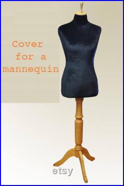 Velvet COVER for Mannequin bust torso dress form