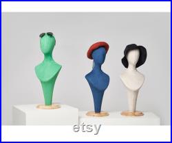 Velvet Half Body Mannequin, Mannequin Head, Mannequin Bust Wig Heads For Hat Wigs Sunglasses Jewerly Displaying, Necklace Display,