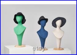Velvet Half Body Mannequin, Mannequin Head, Mannequin Bust Wig Heads For Hat Wigs Sunglasses Jewerly Displaying, Necklace Display,