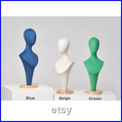 Velvet Half Body Mannequin, Mannequin Head, Mannequin Bust Wig Heads For Hat Wigs Sunglasses Jewerly Displaying, Necklace Display,