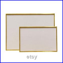 Velvet Jewelry Display Tray Gold Edge Stainless Steel Organizer