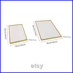 Velvet Jewelry Display Tray Gold Edge Stainless Steel Organizer