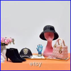 Velvet Jewelry Display Tray Gold Edge Stainless Steel Organizer