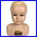 Vintage 1930s 40s Mannequin Head Plaster Bust Male Child Young Boy Hersey Knitting