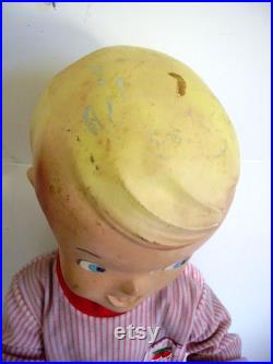 Vintage 1940's Child Mannequin Buster Brown Shoes Child Mannequin Advertising Display Boy Mannequin