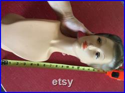 Vintage 1940's Style Mannequin Head and Shoulders