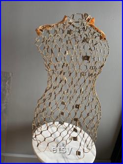 Vintage 1950s Adjustable My Double wire dress form circa 1950s. Sculpturally beautiful.