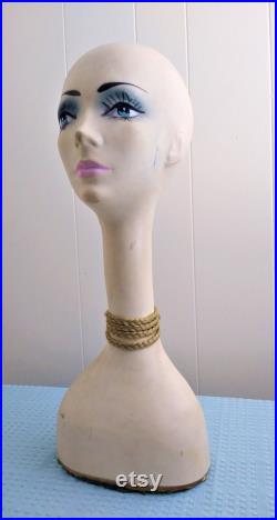 Vintage 1960's Female Figure Mannequin Head Rare Unusual Item