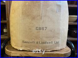 Vintage 1960s Kennett and Lindsell Ltd English Plaster Cast Mannequin Torso Form. Size 38.