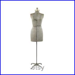 Vintage 30s 40s Acme Adjustable Dress Makers Form Full Metal Stand Mannequin