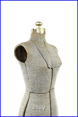 Vintage 30s 40s Acme Adjustable Dress Makers Form Full Metal Stand Mannequin