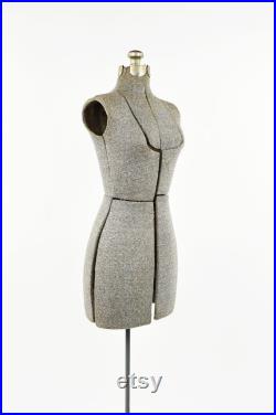Vintage 30s 40s Acme Adjustable Dress Makers Form Full Metal Stand Mannequin