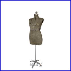 Vintage Acme Adjustable Dress Form on Metal Stand Tailors Mannequin, Fashion Display Adjustable Height, Sewing Room Decor