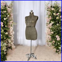 Vintage Acme Adjustable Dress Form on Metal Stand Tailors Mannequin, Fashion Display Adjustable Height, Sewing Room Decor