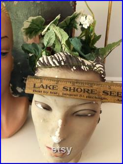 Vintage Antique Mannequin Head Cut Out Top Display