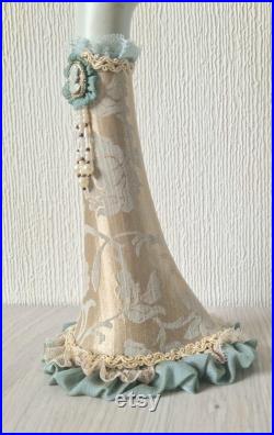 Vintage Arm Hand Shop Mannequin Ring Display With Decorated Ornate Sleeve