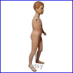 Vintage Boy Mannequin 4 Foot 1950s 1960s Store Display Male Child with Stand READ