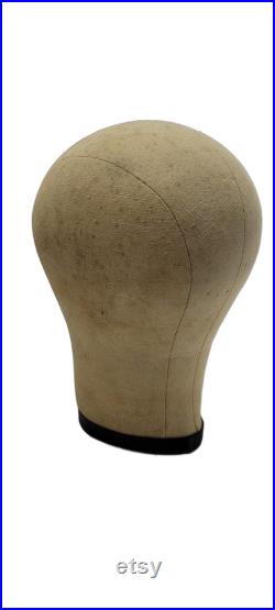Vintage Cloth Old Mannequin Head Hat Wig Display Store