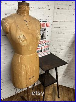 Vintage Dress Form, J.R. Bauman, Cast Iron Bast, Cage Form, Size 14, Model 1953 (OD-A051)