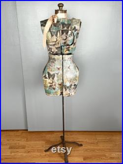 Vintage Dress Makers Form turned into an art Decoupage