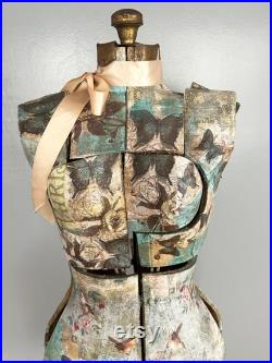 Vintage Dress Makers Form turned into an art Decoupage