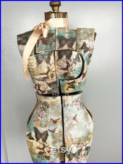 Vintage Dress Makers Form turned into an art Decoupage