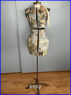 Vintage Dress Makers Form turned into an art Decoupage