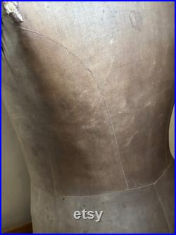Vintage Dummy Mannequin Tailor Cardboard Wood Support Stander Paspop Couturier 1930s Europe Stockman Paris