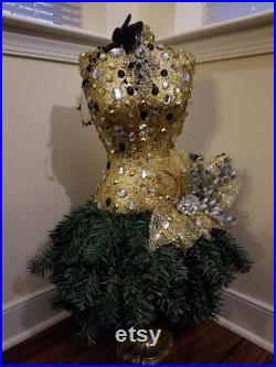 Vintage Embellished Holiday Mannequin