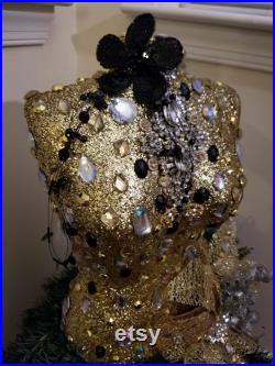 Vintage Embellished Holiday Mannequin